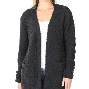 NWOT Zenana black popcorn cardigan